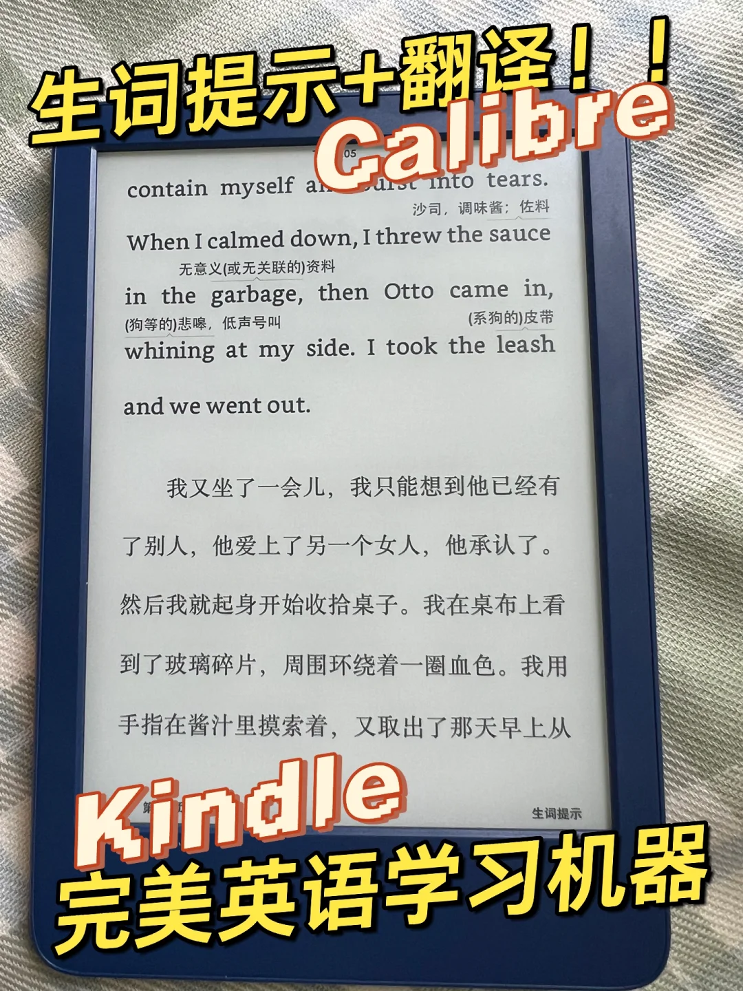 给英文小说添加生词提示和翻译