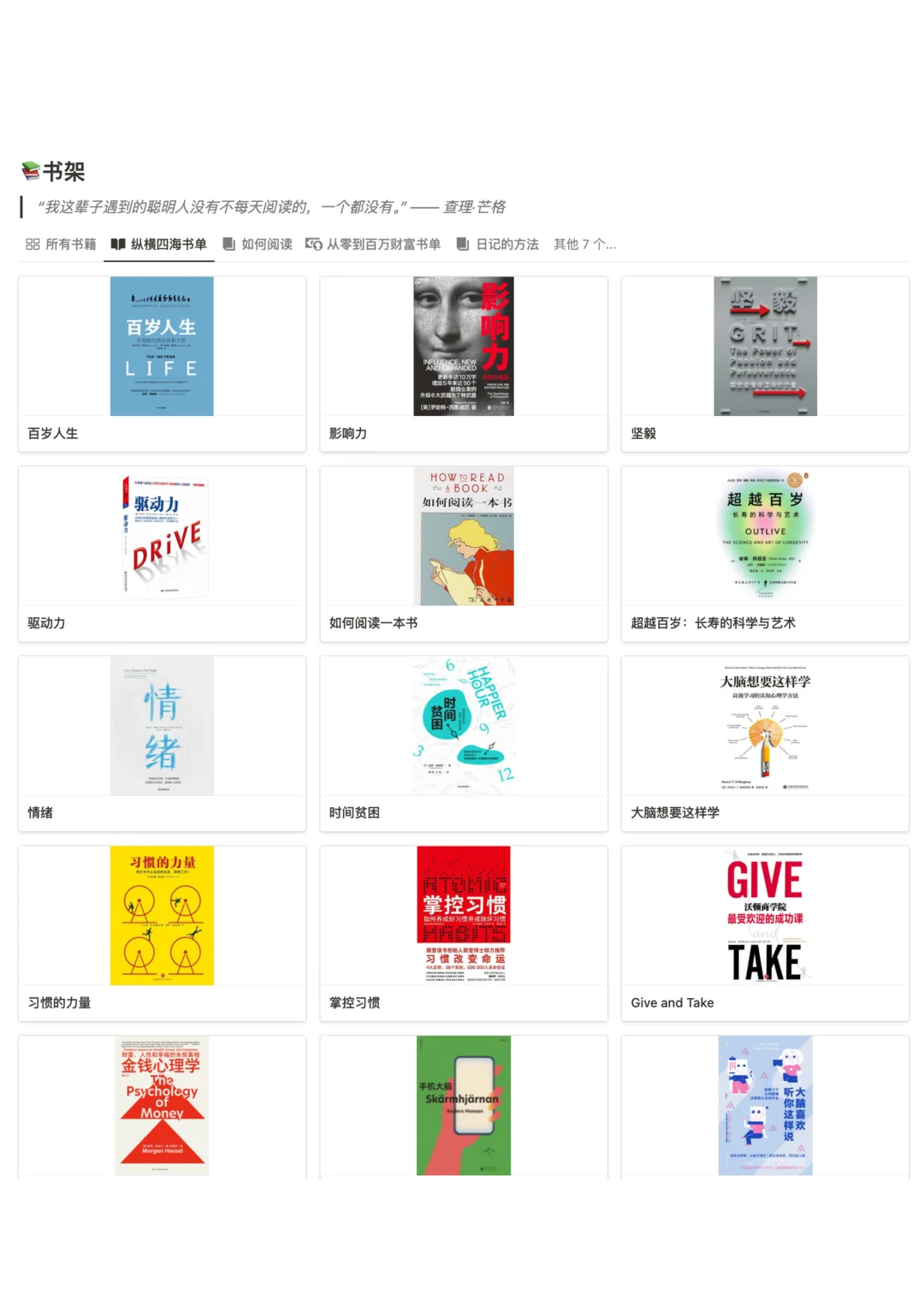 「纵横四海」书单整理，不愧是人类使用说明书！