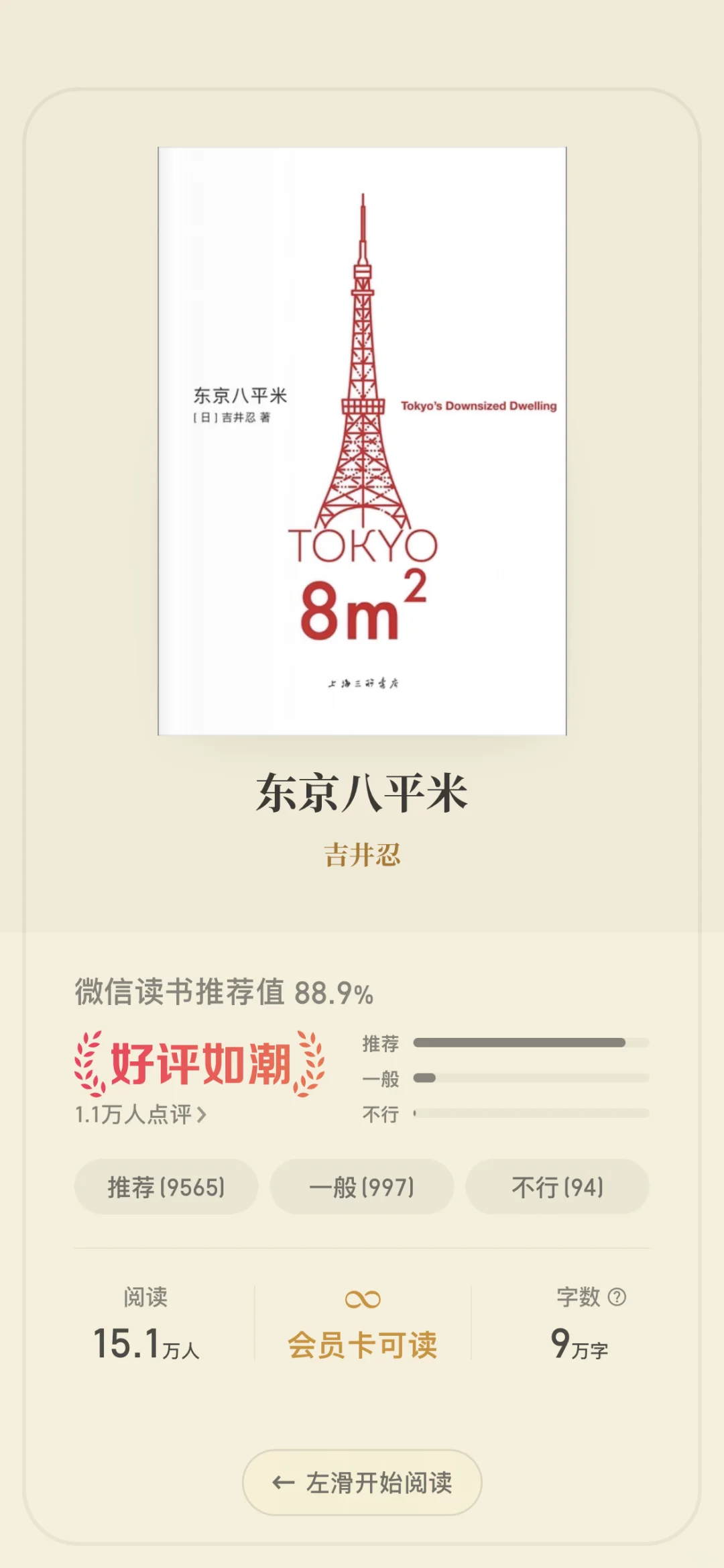 2025｜读书笔记｜电子书——《东京八平米》