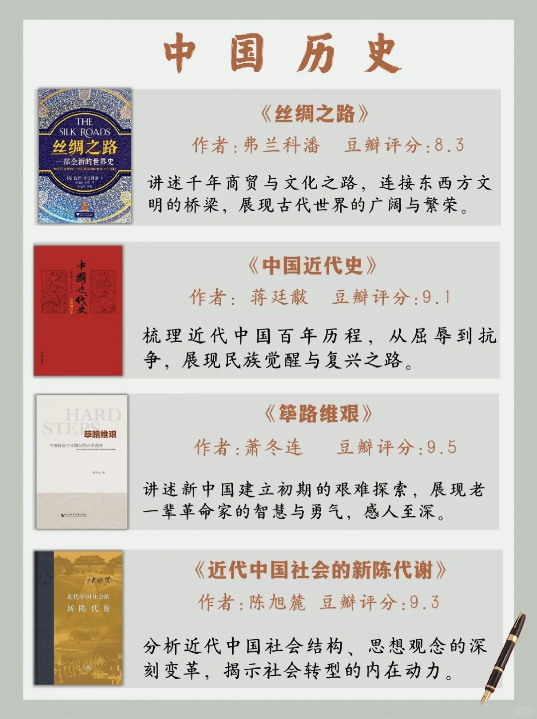 📚历史书单｜40本国内外高分历史书‼️