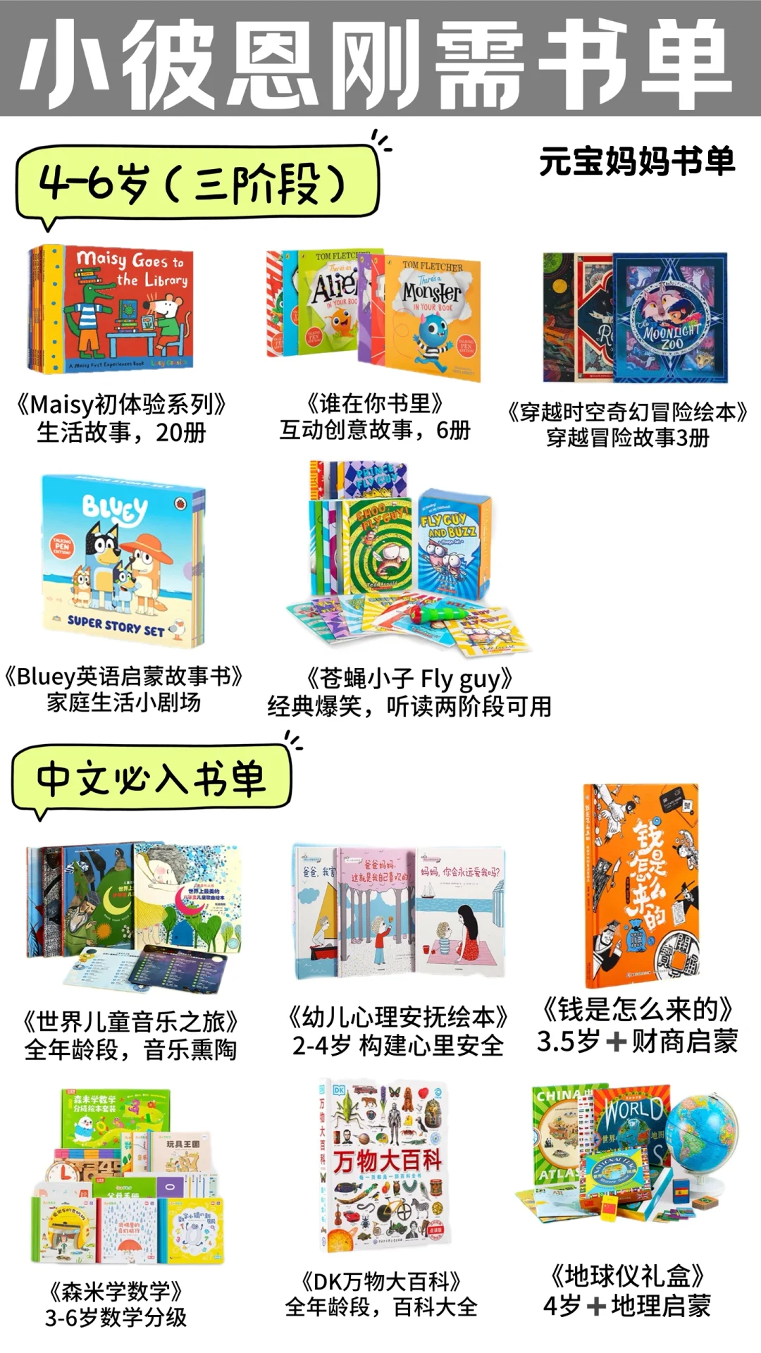 【小彼恩盘点】英语启蒙0-6岁刚需书单📖