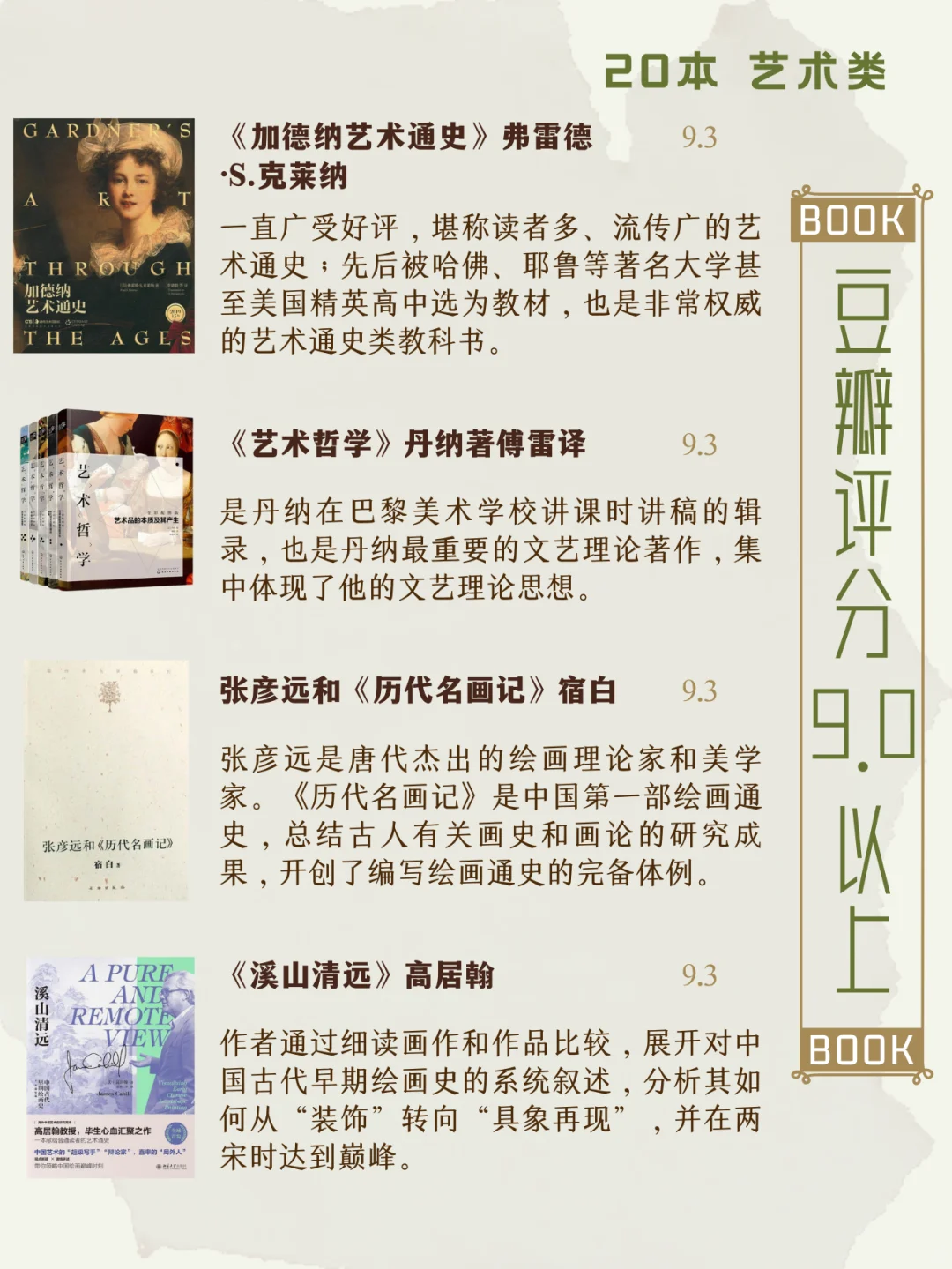 🎨豆瓣评分超过9.0的20本艺术类图书🎨