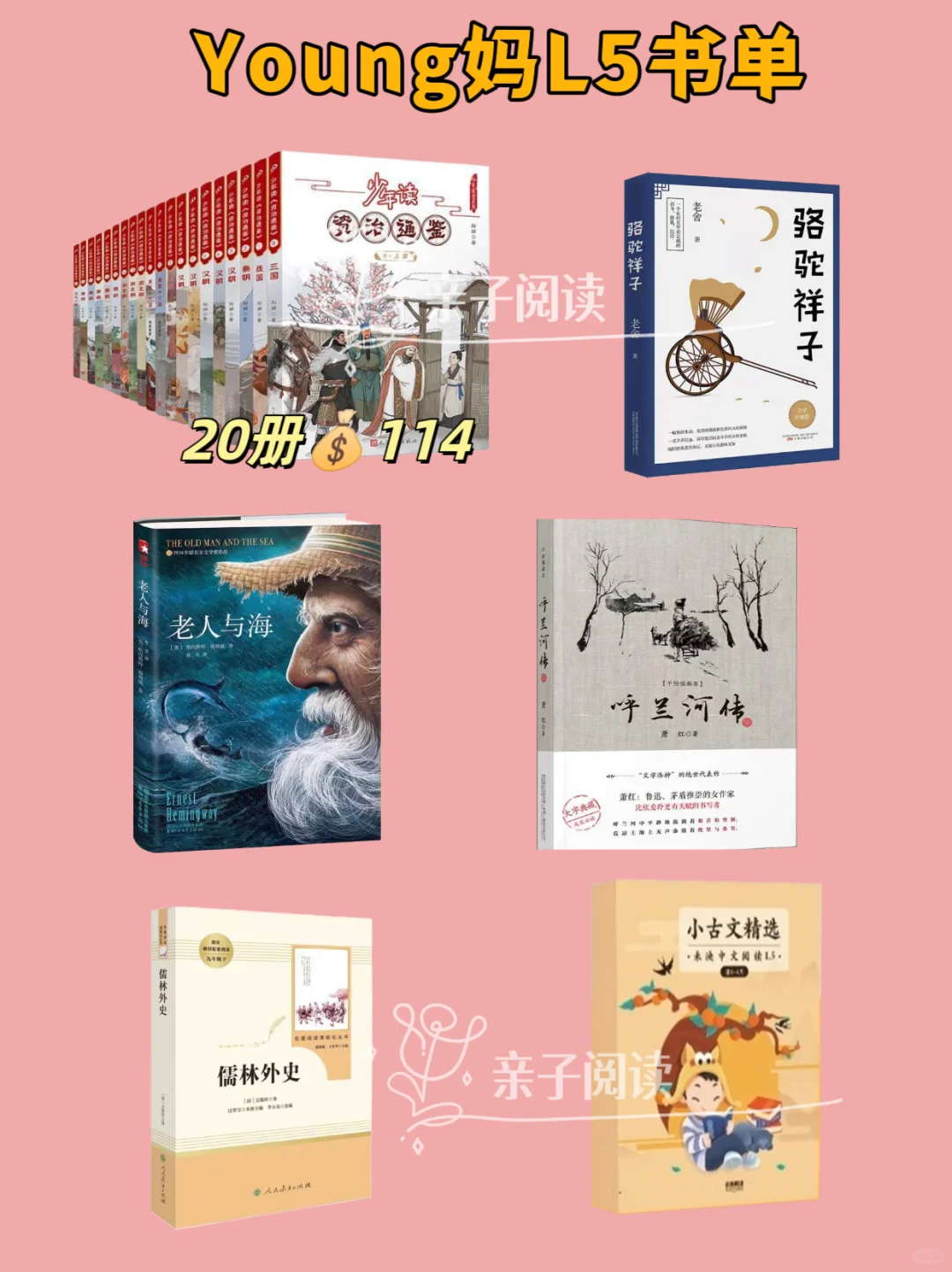 Young妈未泱阅读营L0-L5书单与各年龄书单
