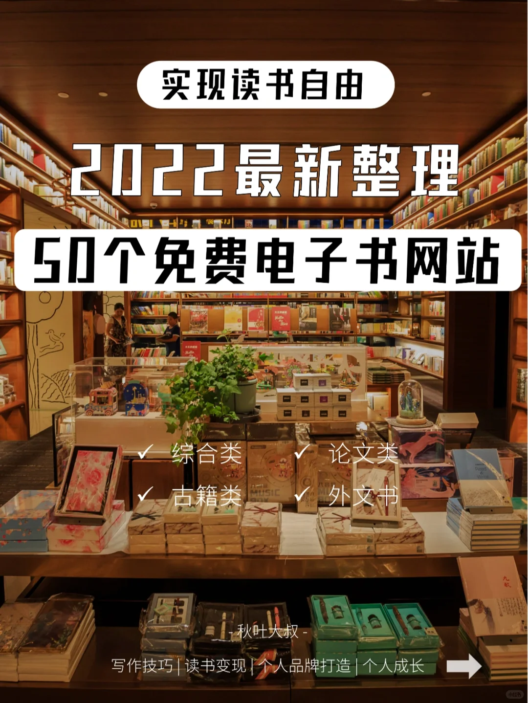 50个免费电子书📚网站！99%的书都🈶！