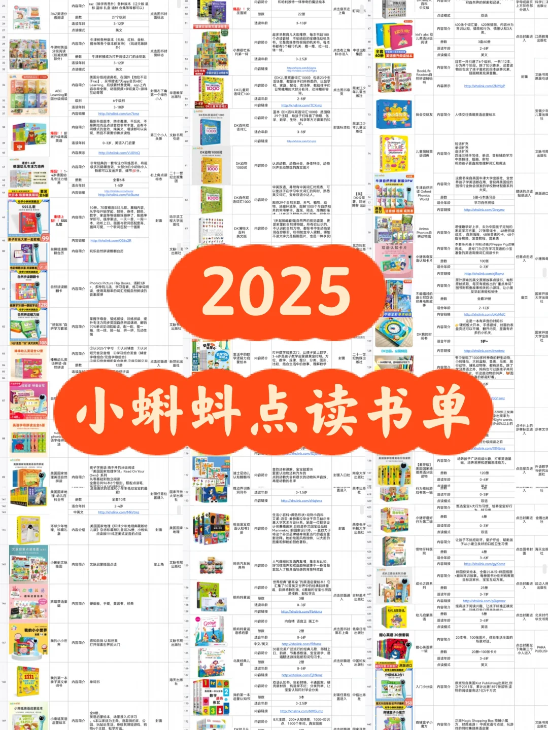 2️⃣0️⃣2️⃣5️⃣小蝌蚪点读笔书单分享
