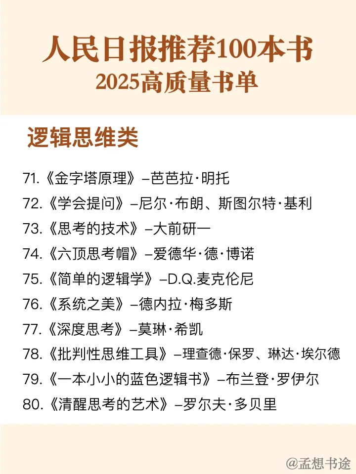 📚人民日报推 荐 | 100本好书，你读过几本❓