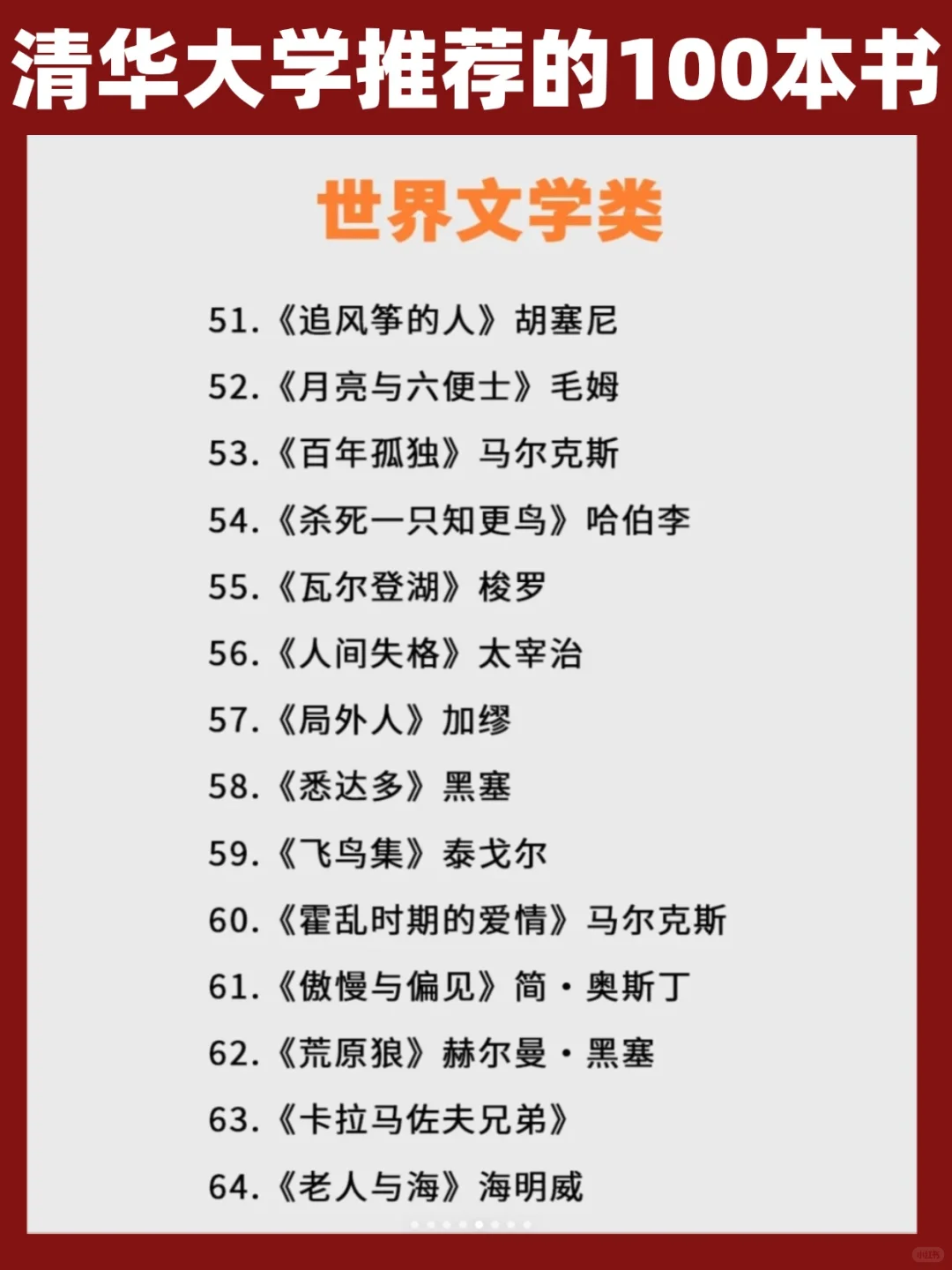 清华大学推荐丨100本高质量书单，启智人生