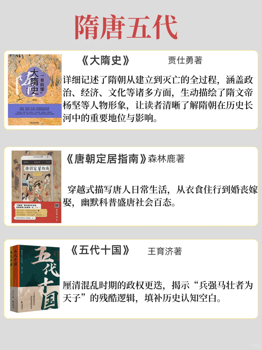 越看越上瘾的历史书单，已按顺序整理好❗❗