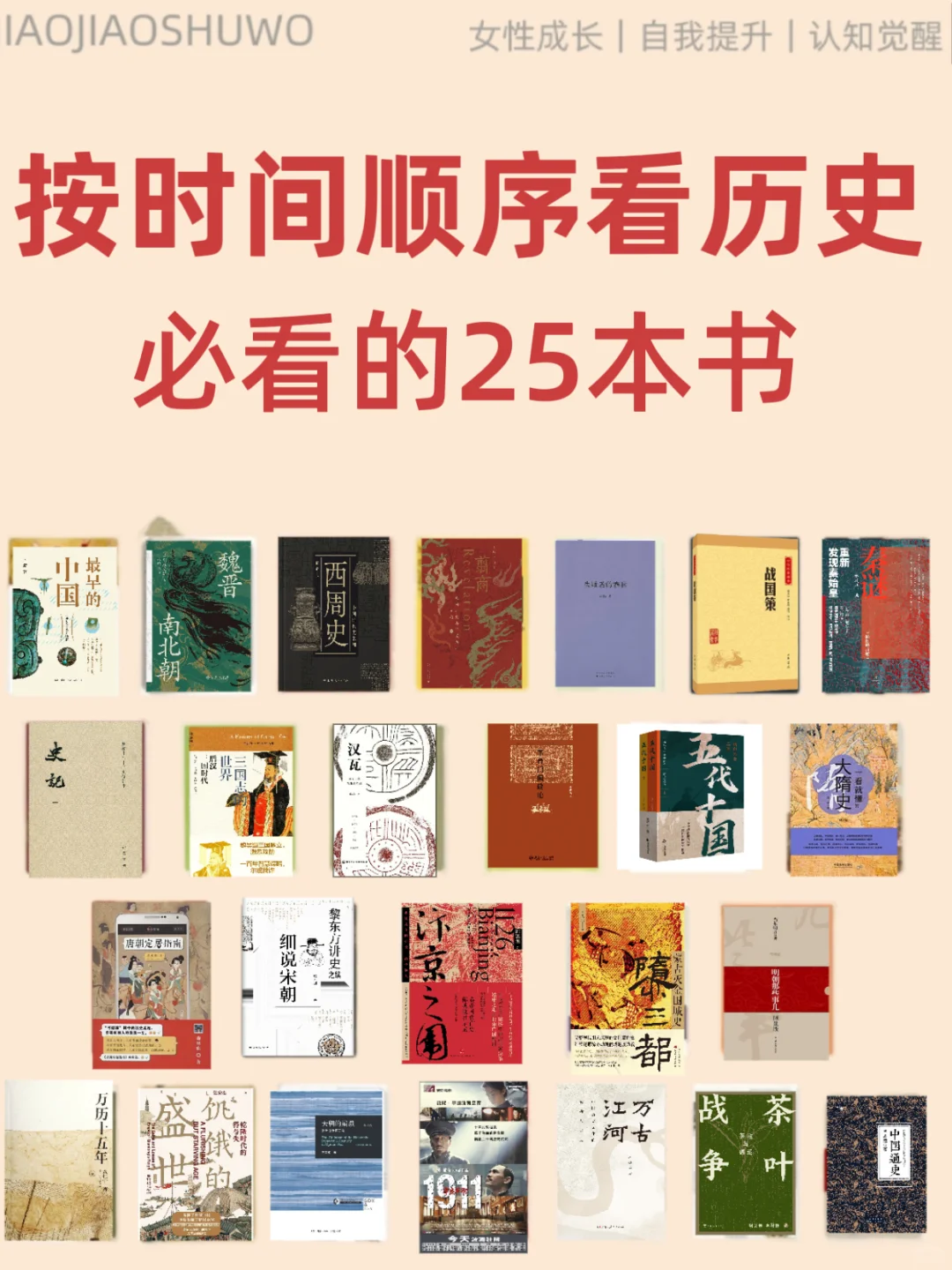 越看越上瘾的历史书单，已按顺序整理好❗❗
