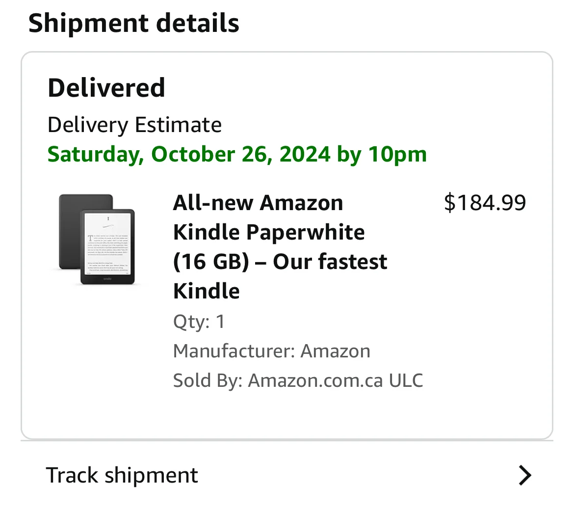Kindle PaperWhite6 到手啦