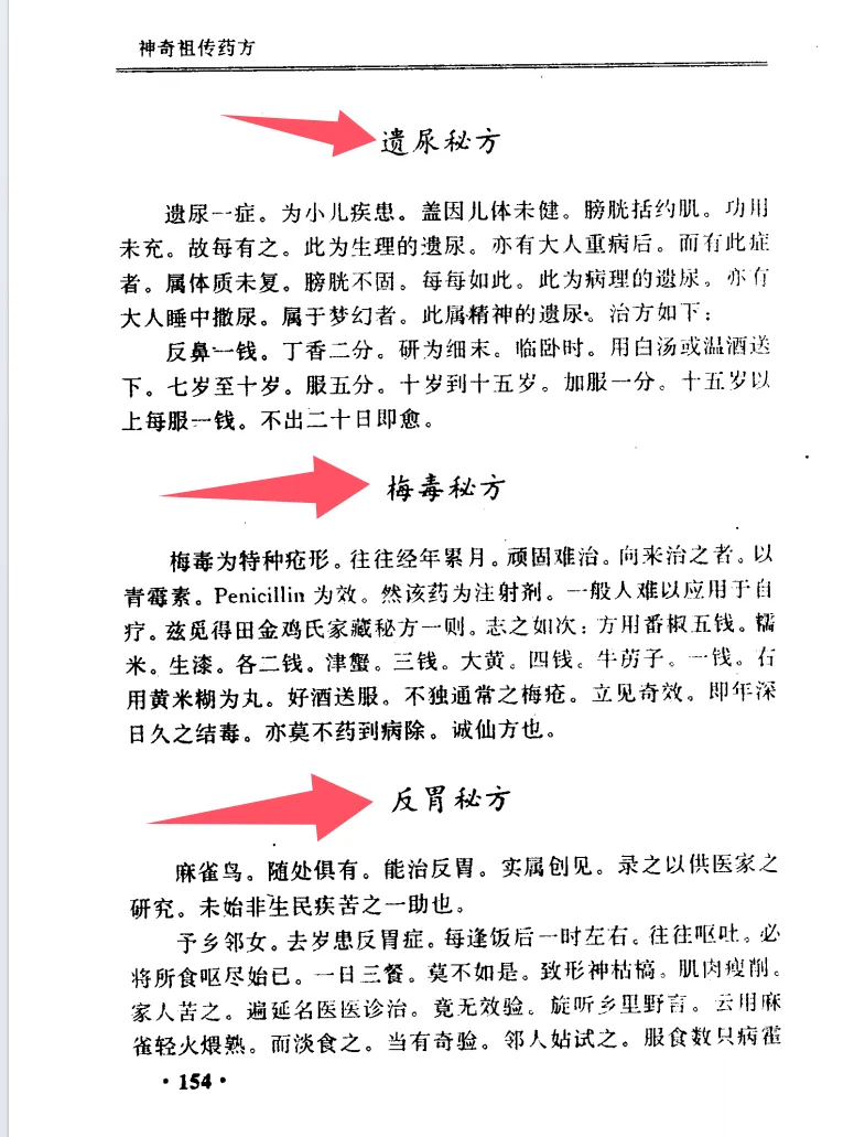 神奇祖传药方
