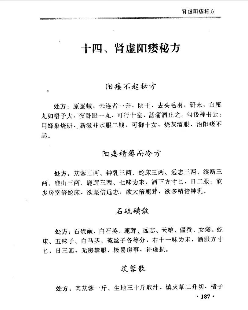 神奇祖传药方