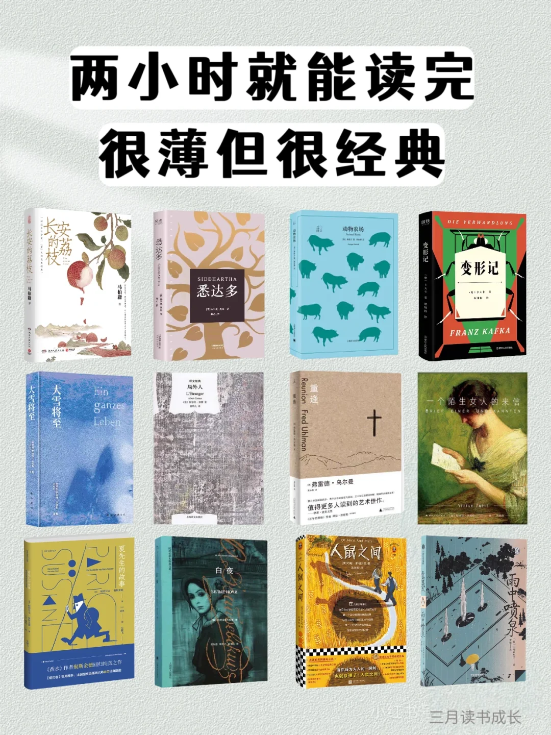 两小时就能读完的经典好书📚