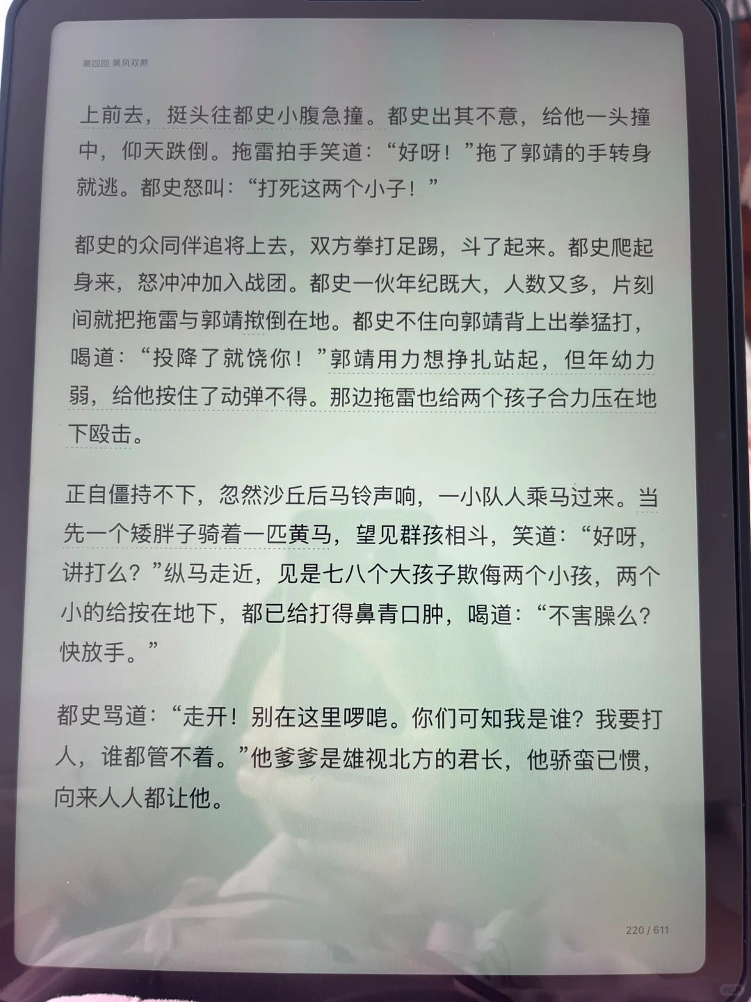 假期的第三天上午，看会电子书