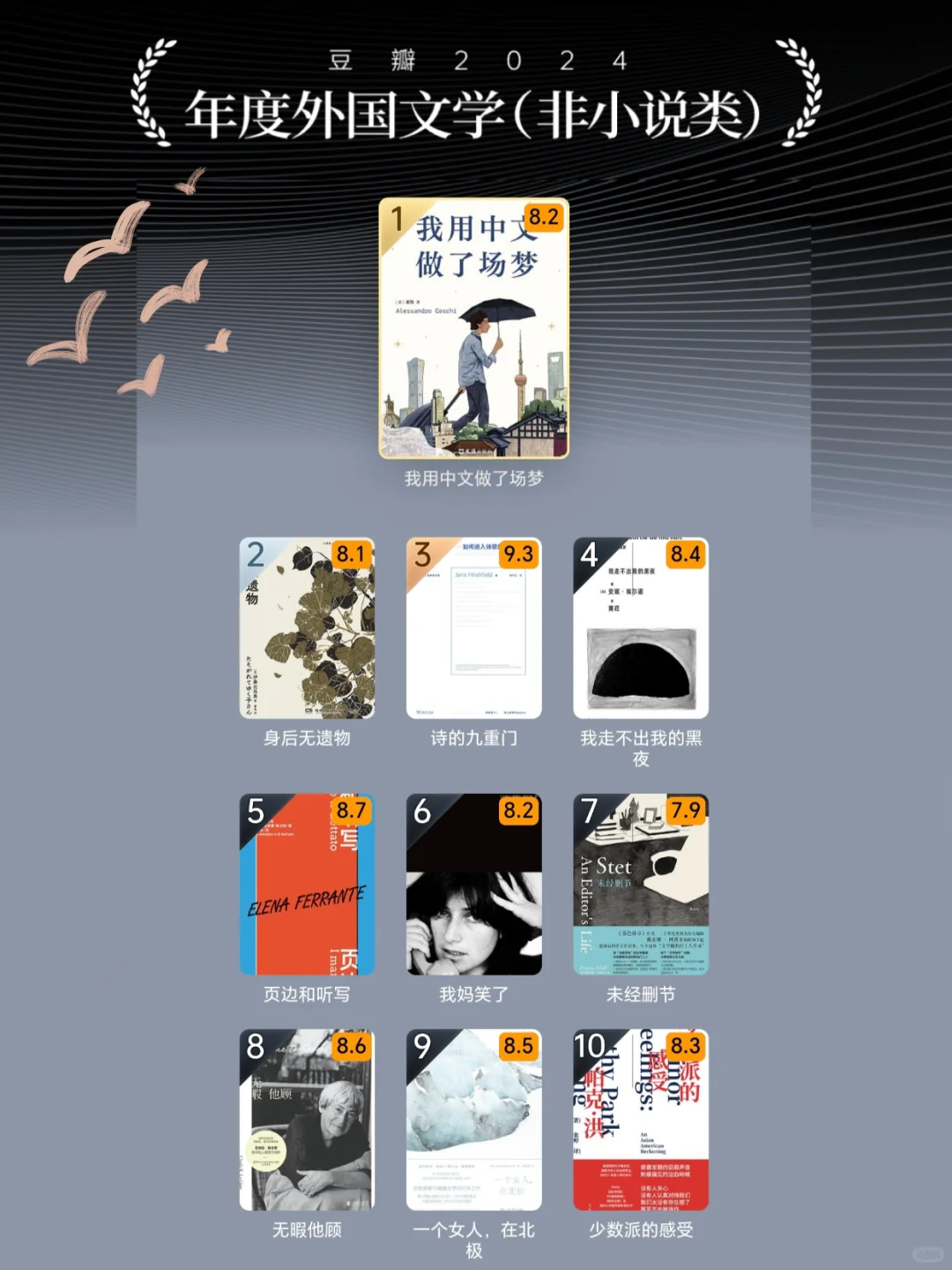 📚年度精选！2024豆瓣读书榜单揭晓🏆