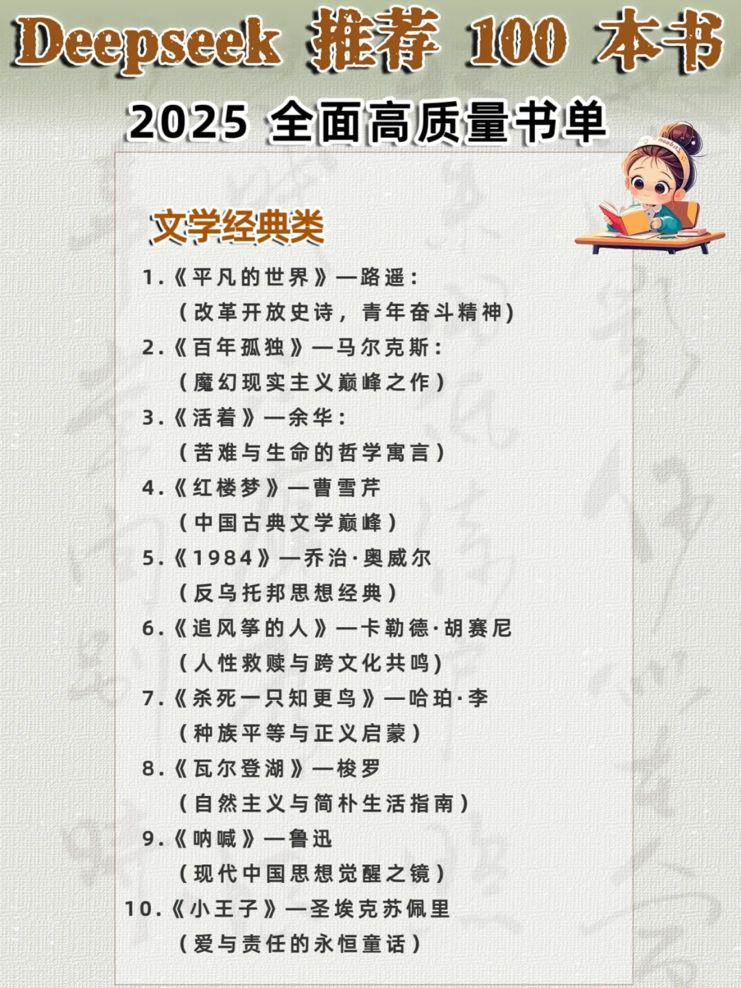🔥100本质量好书，承包你的全年阅读计划