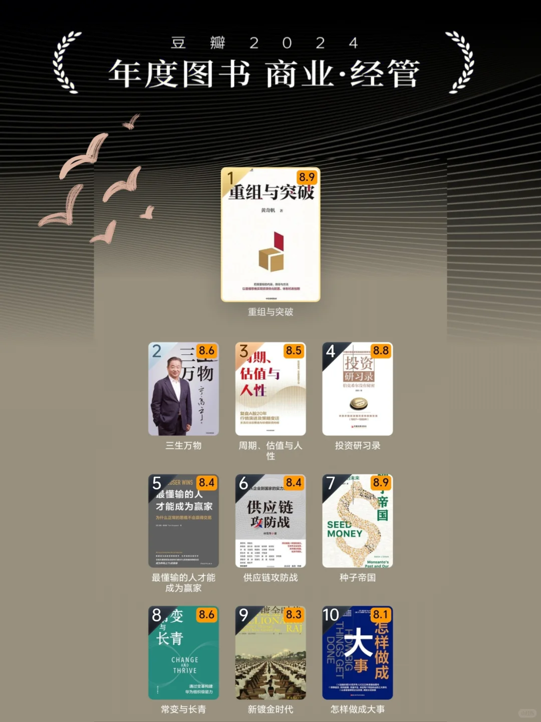 📚年度精选！2024豆瓣读书榜单揭晓🏆