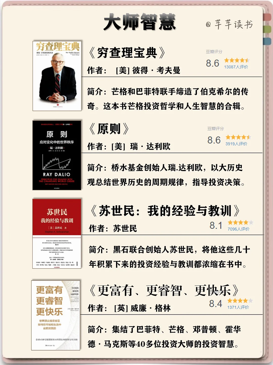 60本财富自由书单💰提前过有钱有闲的生活