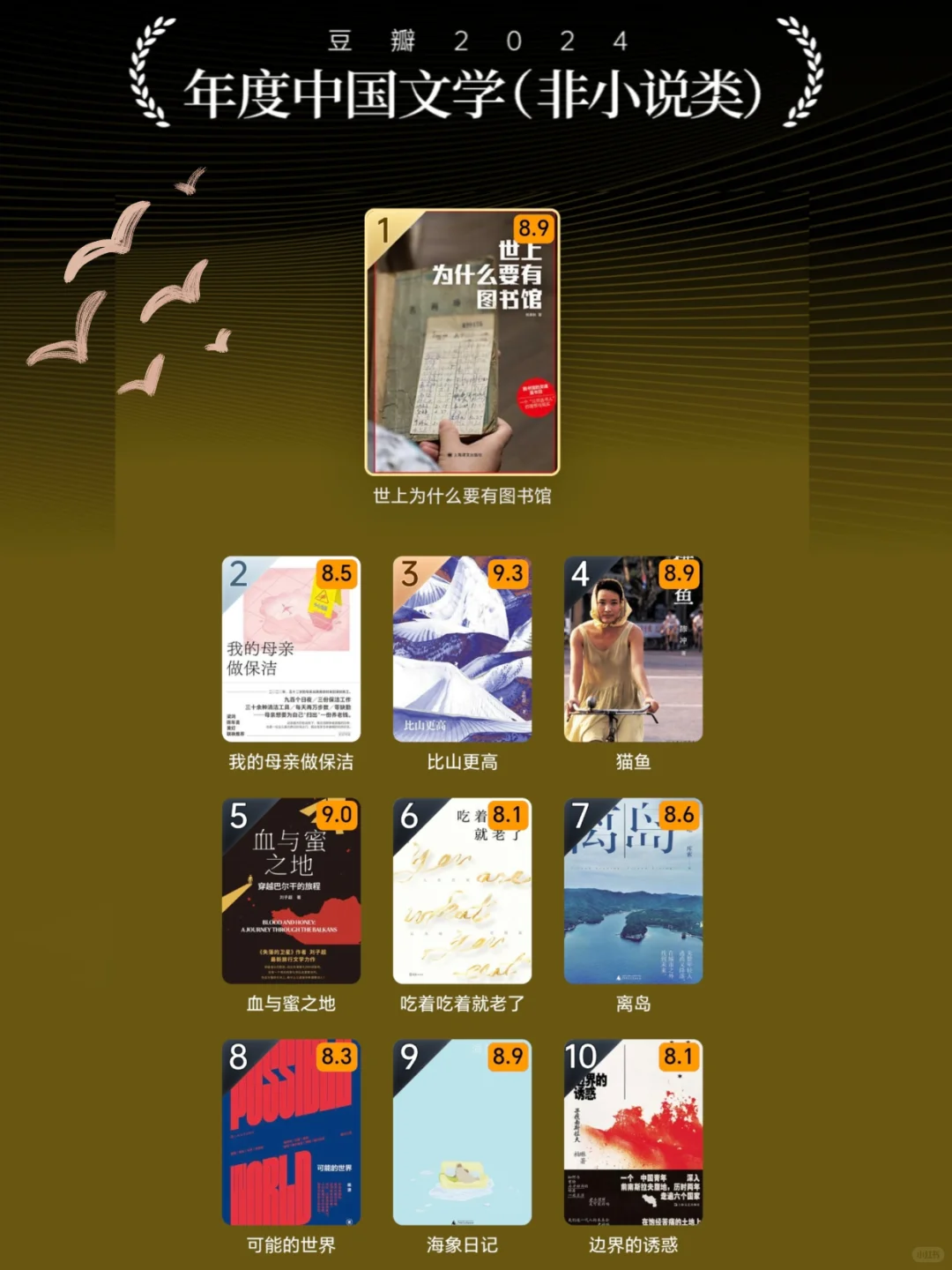 📚年度精选！2024豆瓣读书榜单揭晓🏆
