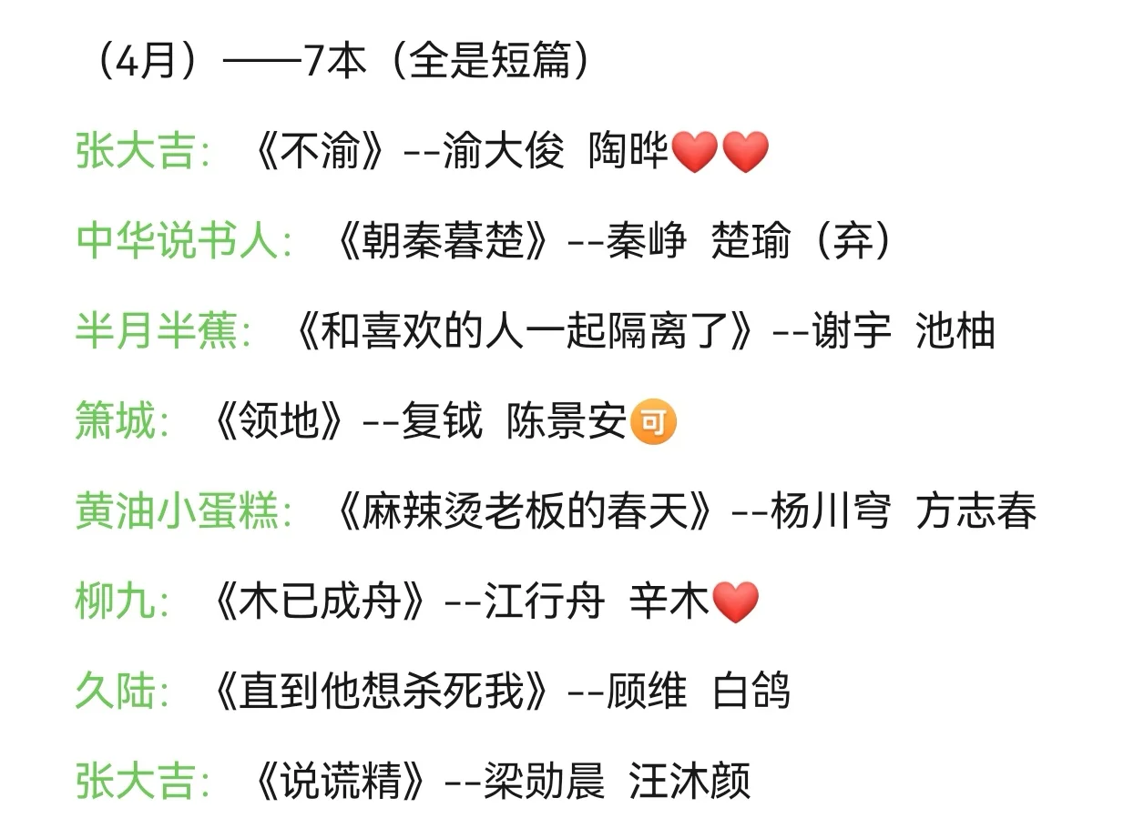 12月—5月书单