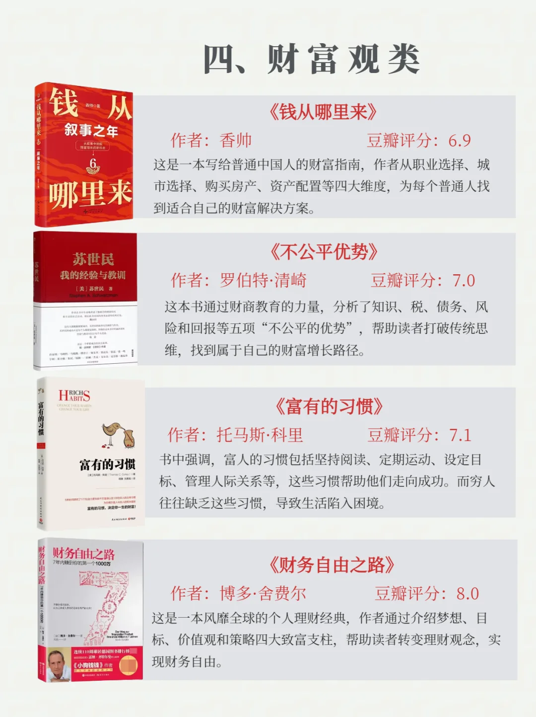 搞钱先搞脑|强烈推荐48本财富自由必读书单