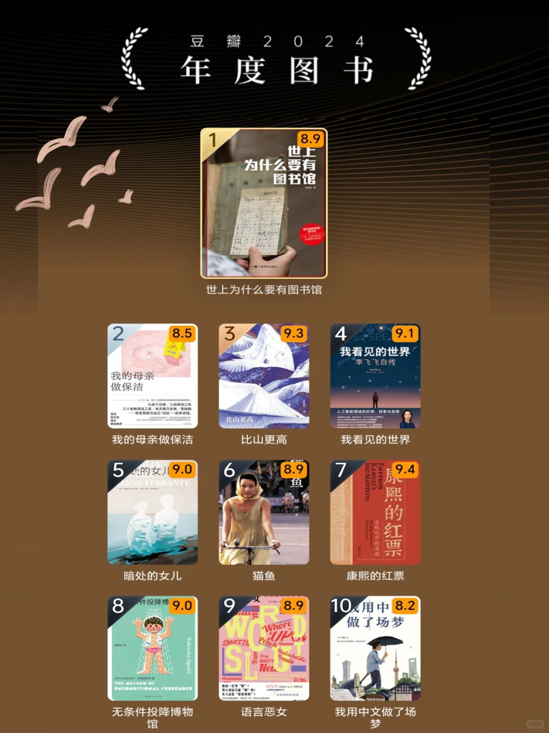 📚年度精选！2024豆瓣读书榜单揭晓🏆