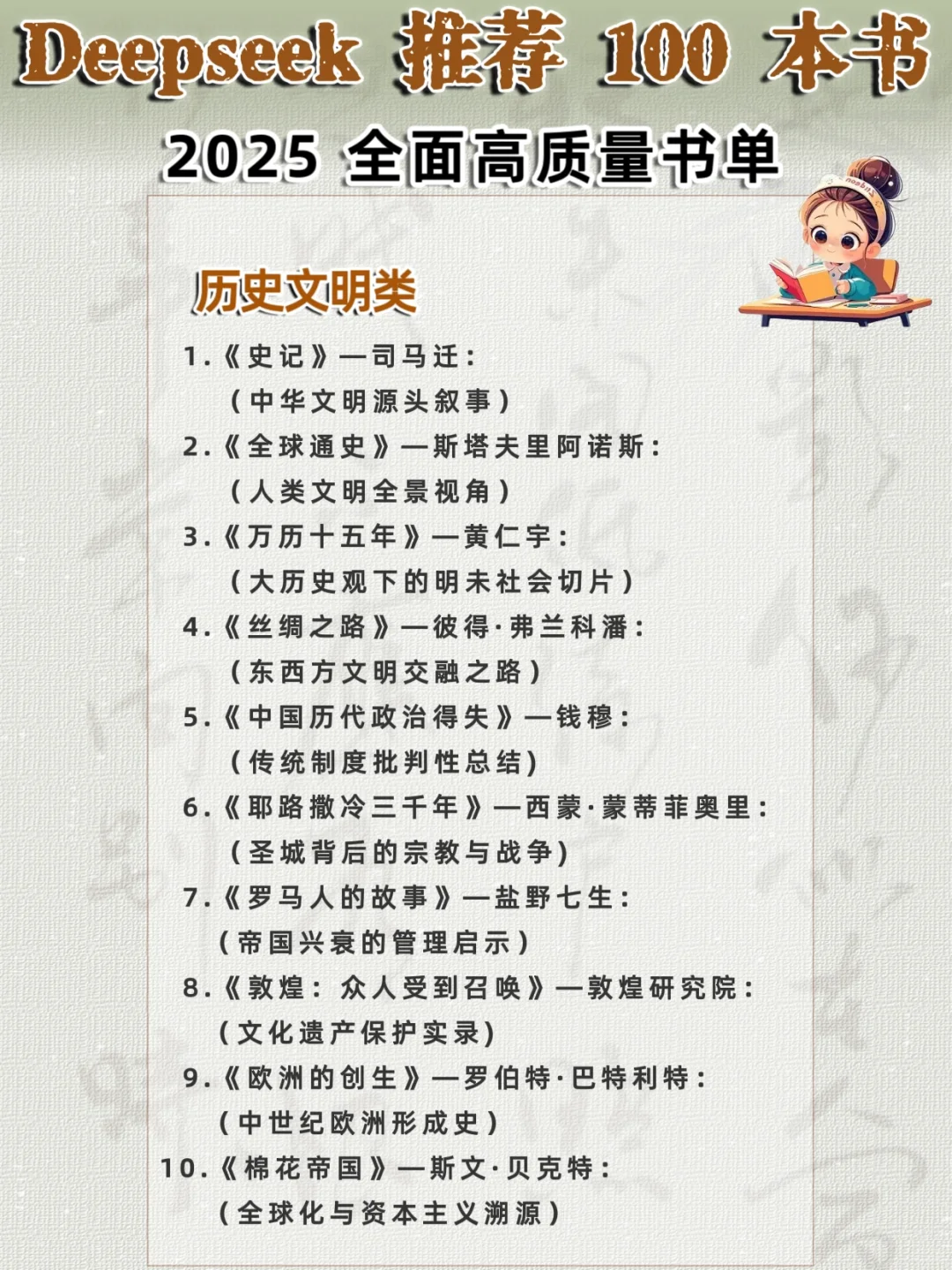 🔥100本质量好书，承包你的全年阅读计划