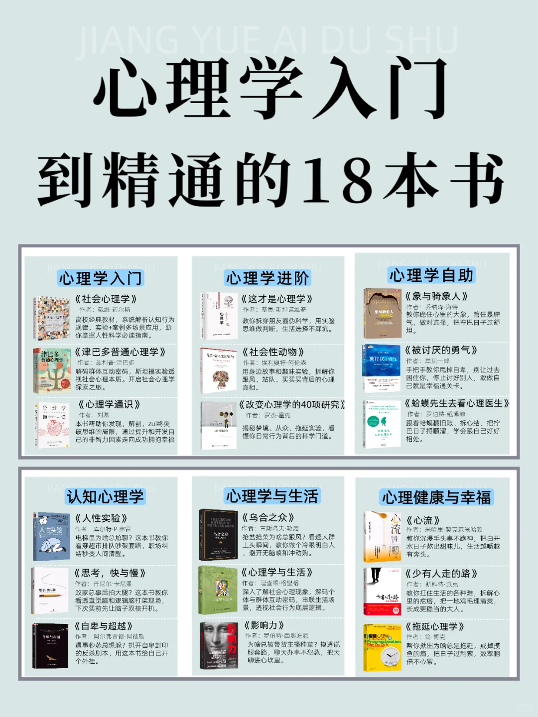 学入门到精通的18本书｜人生提升书单