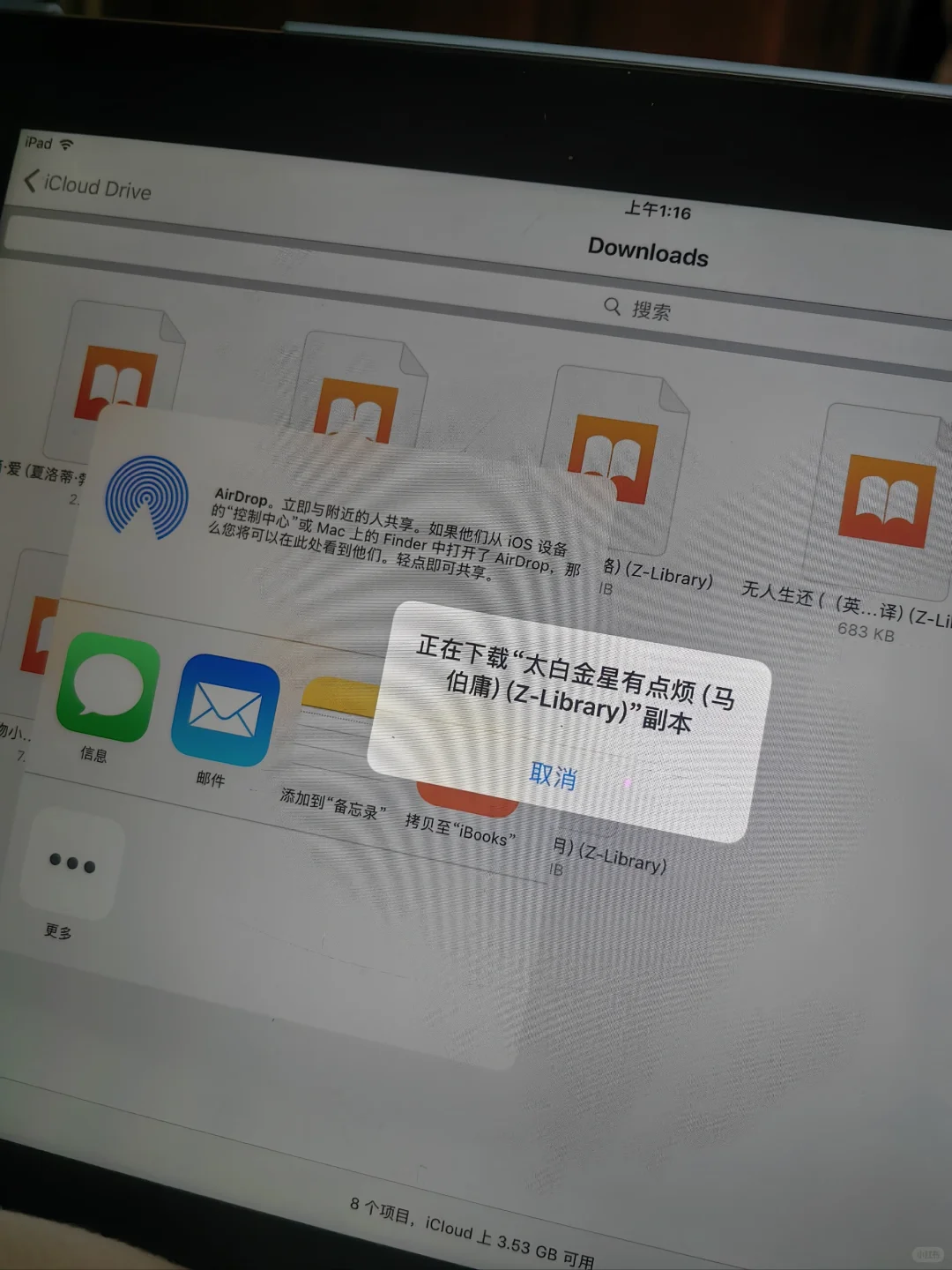 iclound中的电子书在ipad4中无法下载