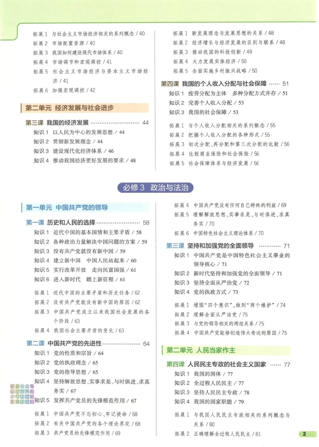 【PDF版】高中政治知识清单电子书