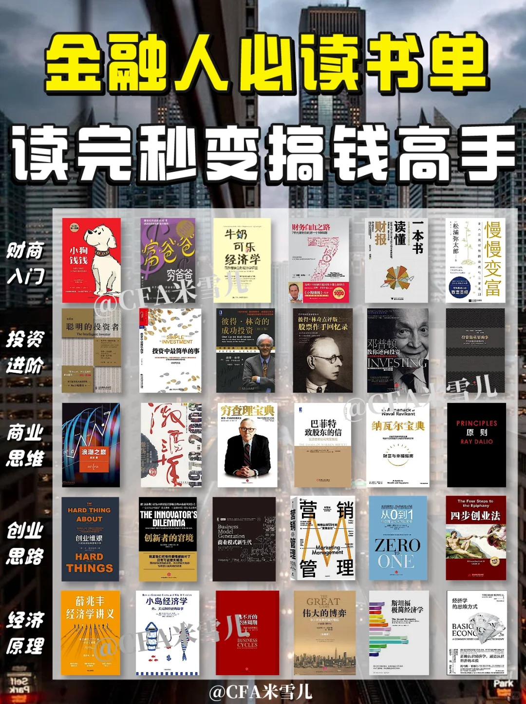读完这些金融书籍📚搞钱能力Max！