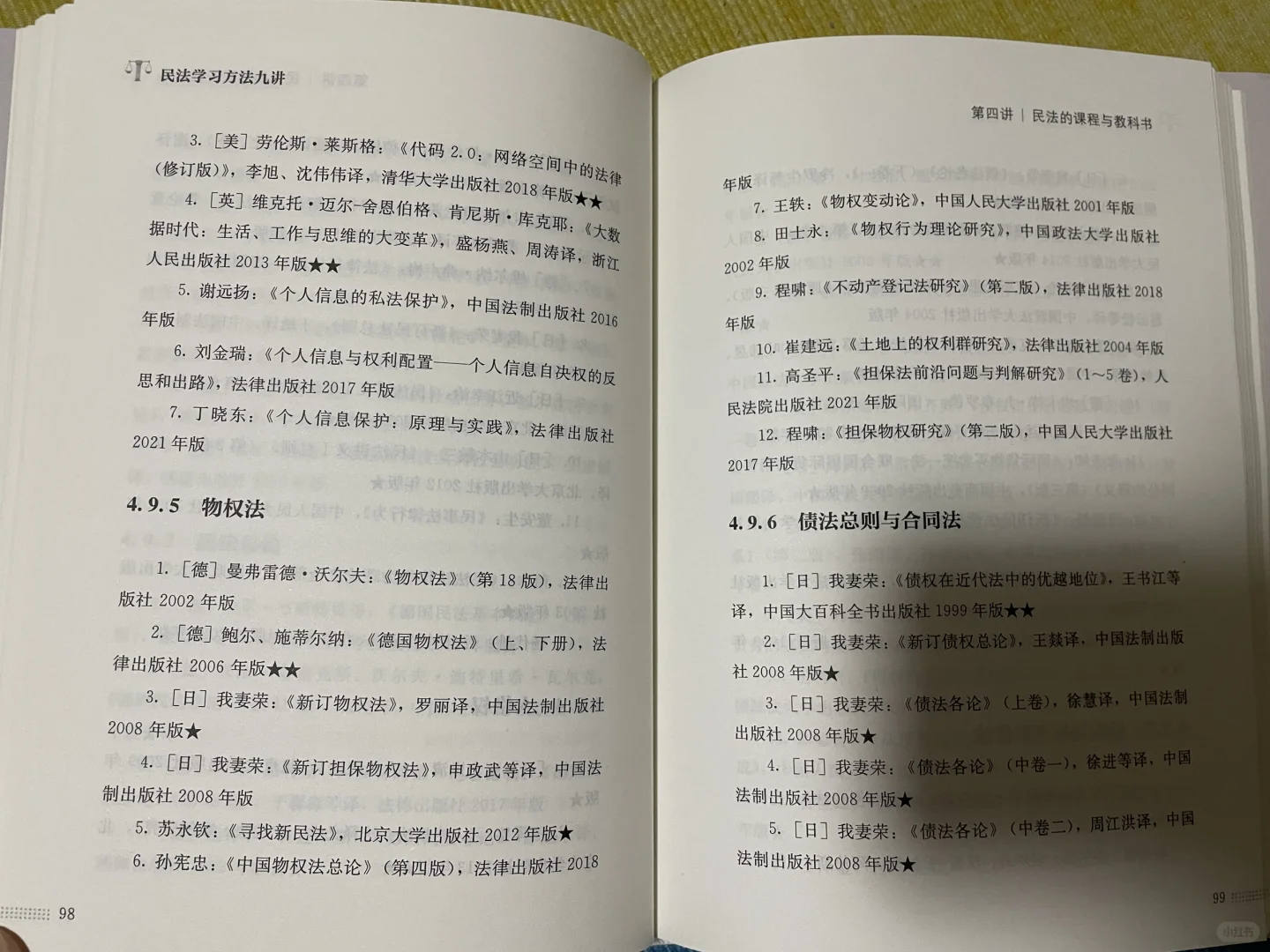 程啸：写给中国法律人的民法学习书单！