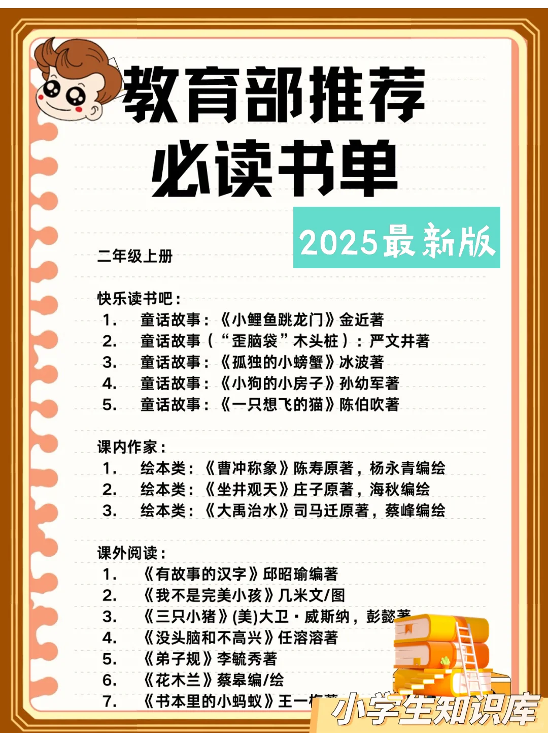 知识库：教育部推荐小学生必读书书单大全