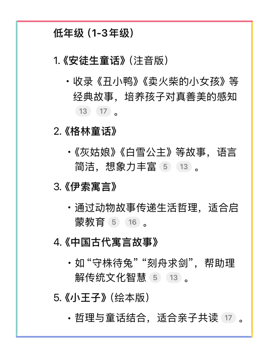 小学初中必读名著书单推荐与阅读建议