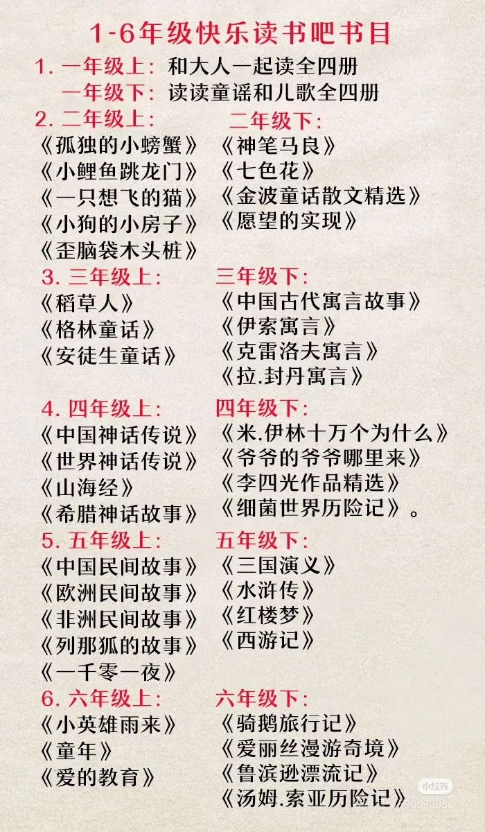 小学语文必读书目