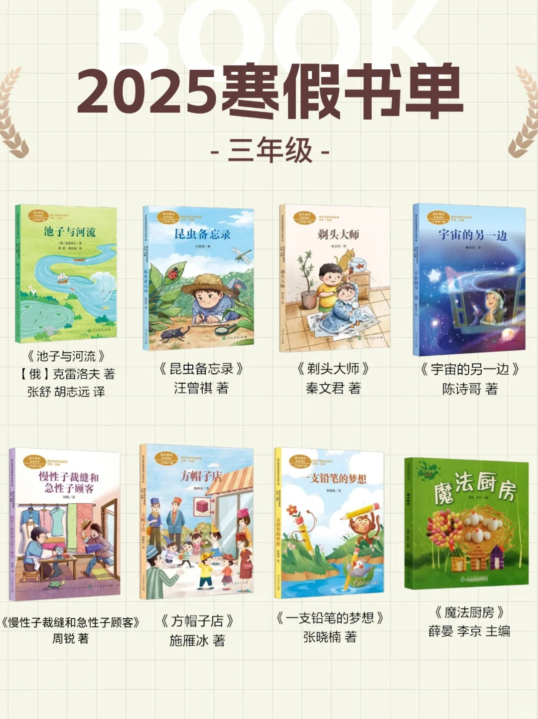 收藏！人教网发布1-6年级2025寒假阅读书单