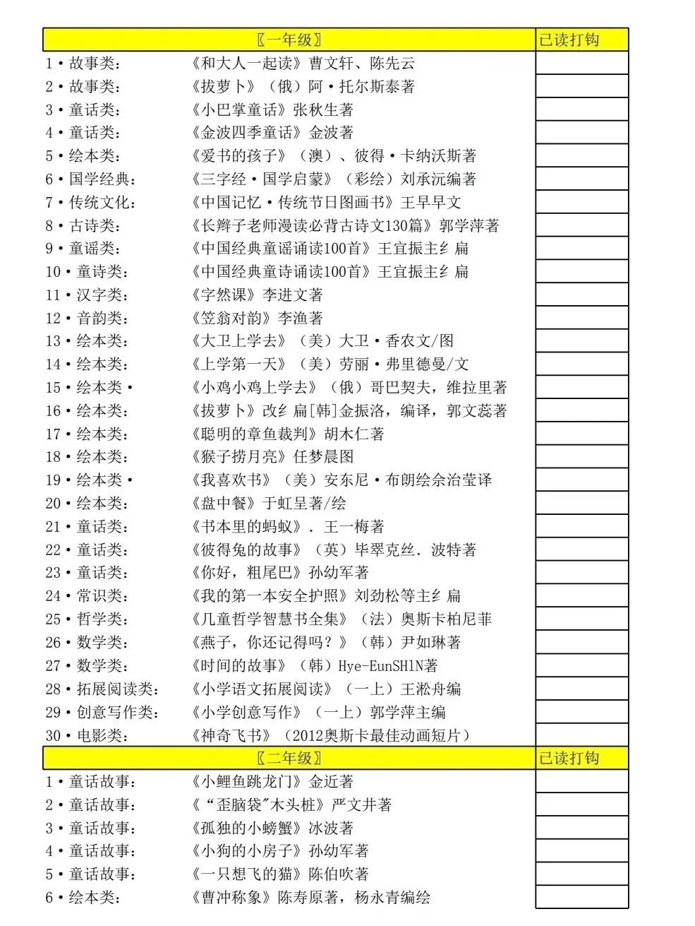 25年清华附小推荐书单必读！