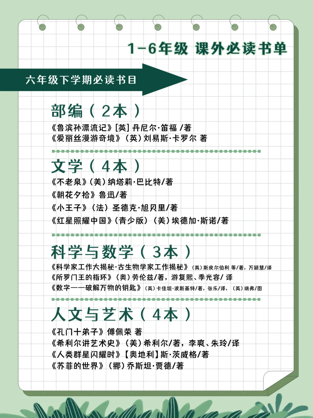 🗂家长收藏｜2024版清华附小课外必读书单