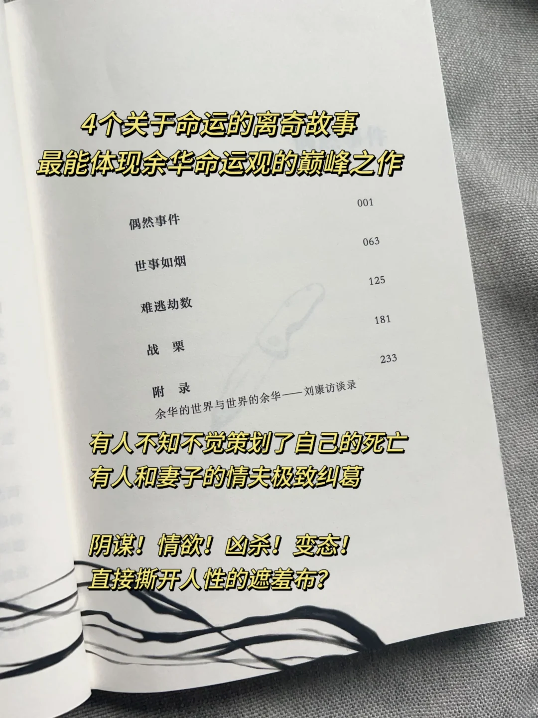 余华老师新书《偶然事件》