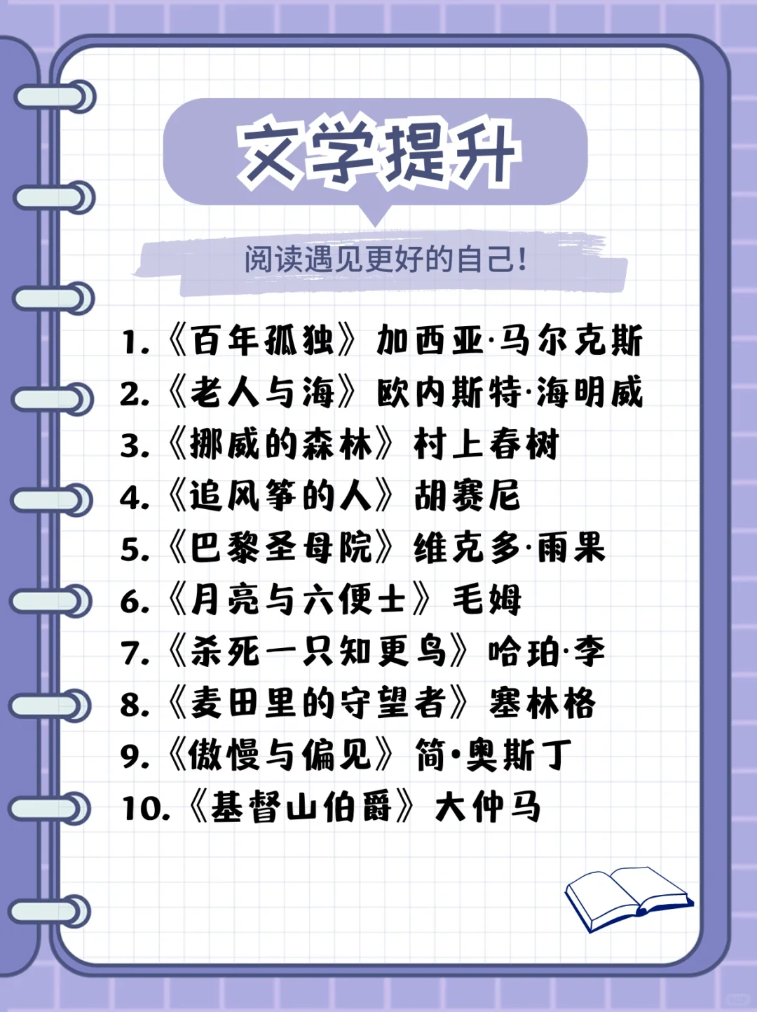 宝藏好书50本，让你爱上阅读，开阔视野！