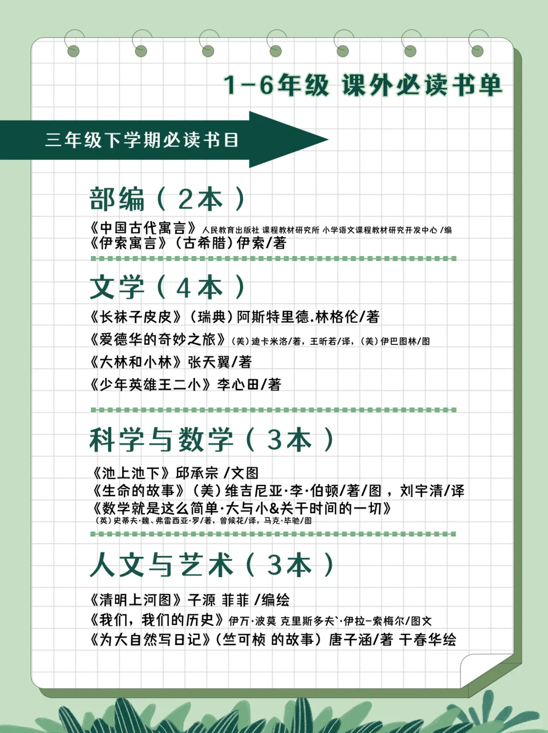 🗂家长收藏｜2024版清华附小课外必读书单