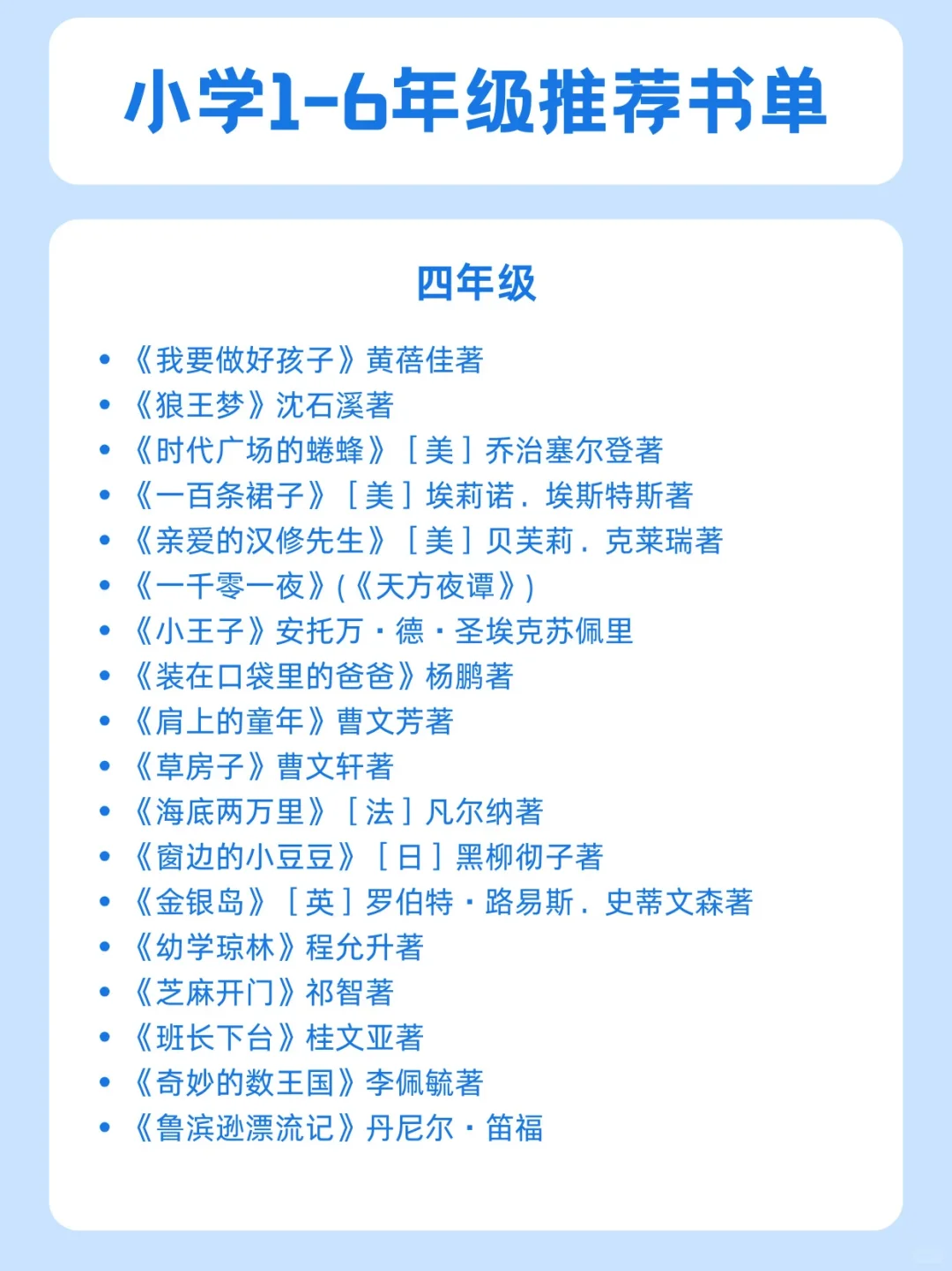 很难找全的1-6年级课外书单🔥利于打基础