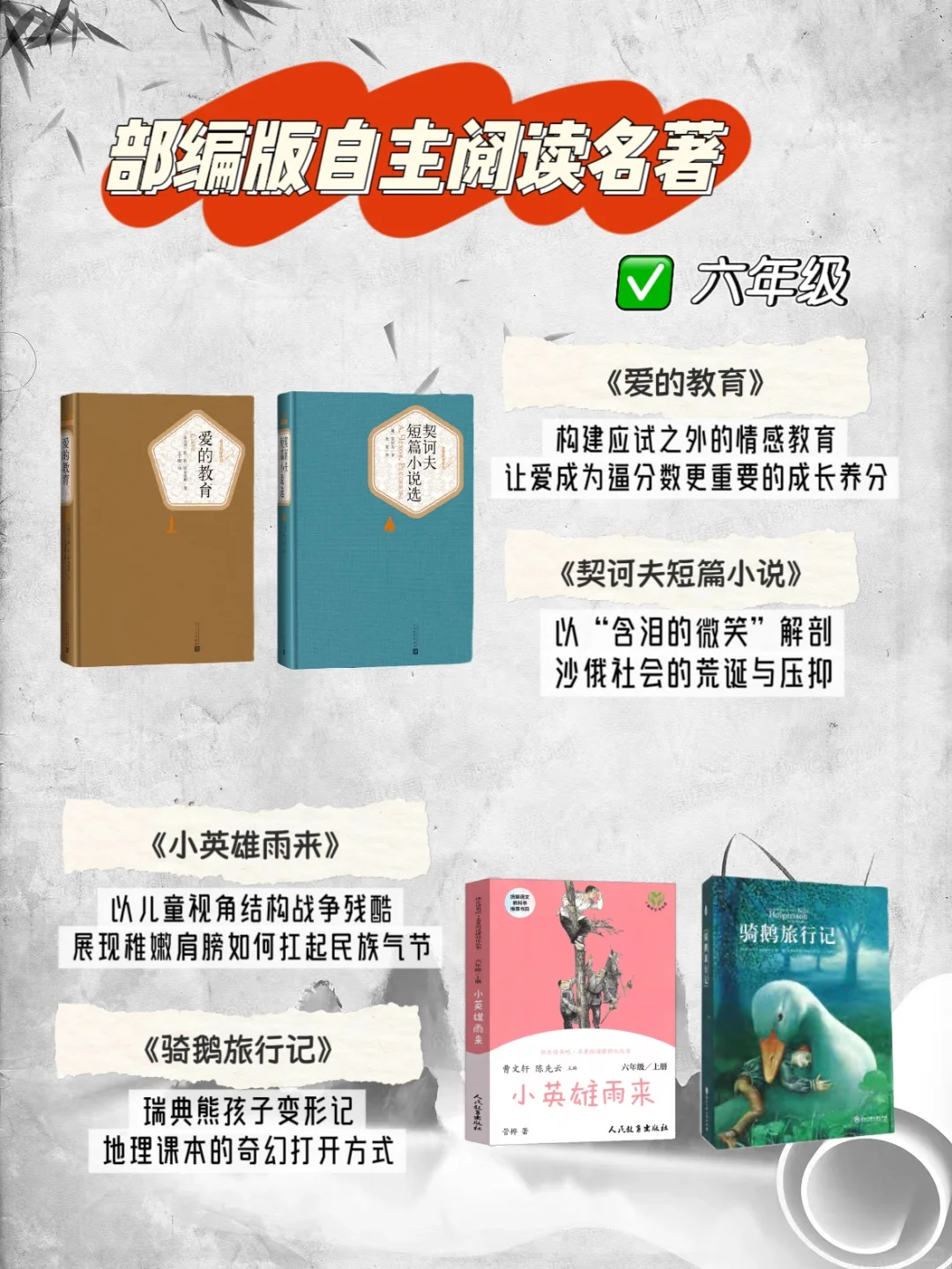 暑假👀过来~部编版自主阅读名著大汇总