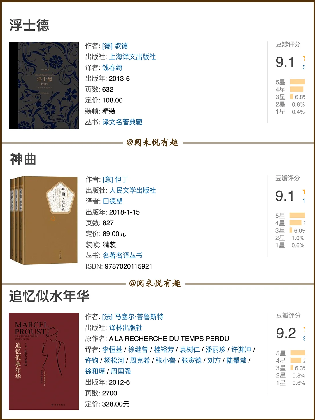 30本世界文学名著 🏆 一生必读的巨著❗️