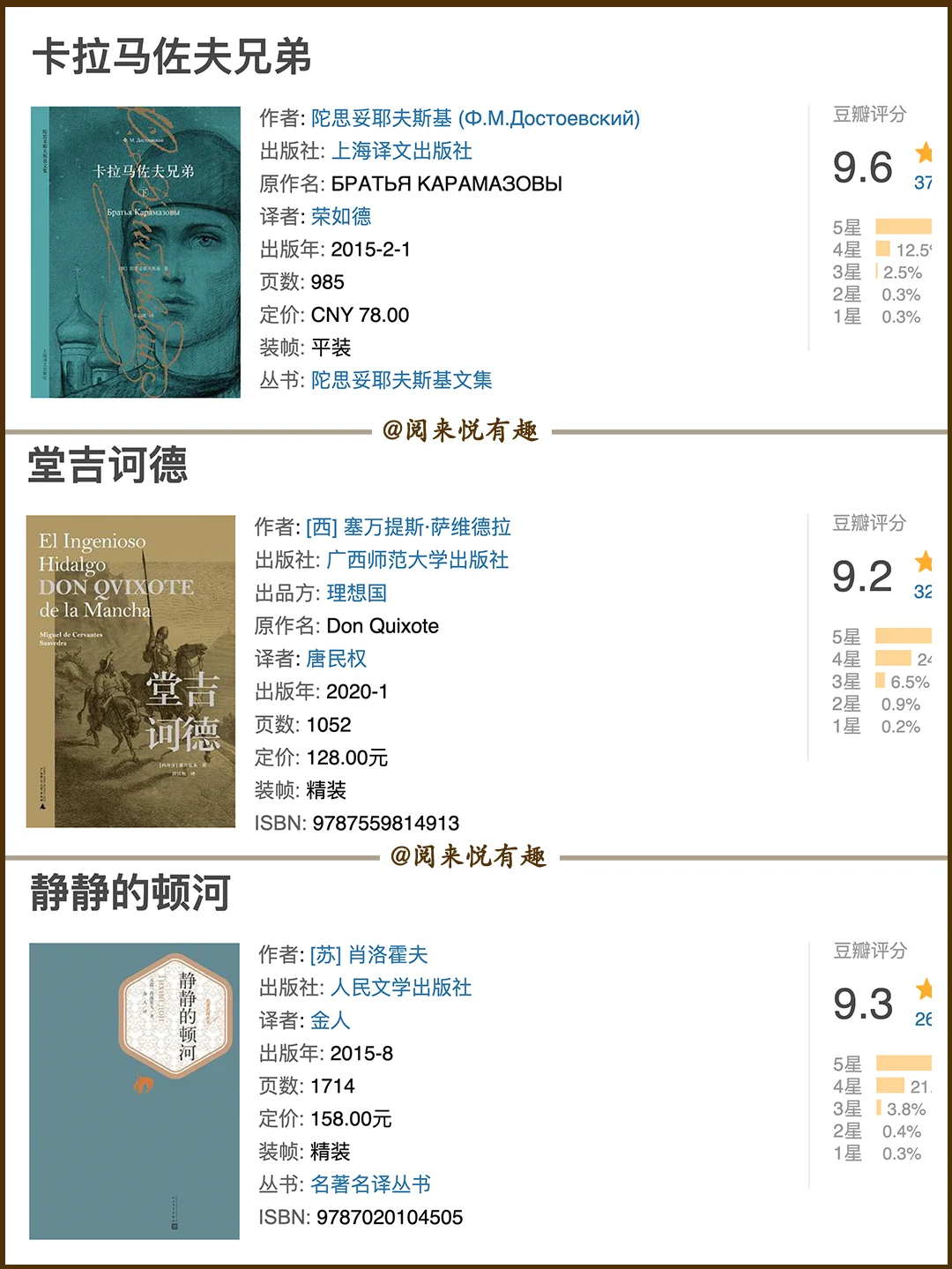 30本世界文学名著 🏆 一生必读的巨著❗️