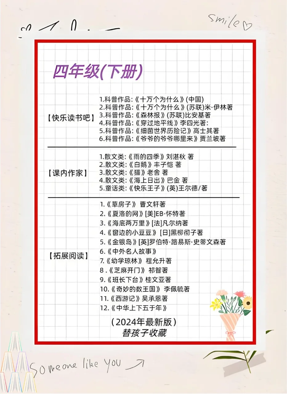 清华附小推荐小学必读书单📚 错过会后悔
