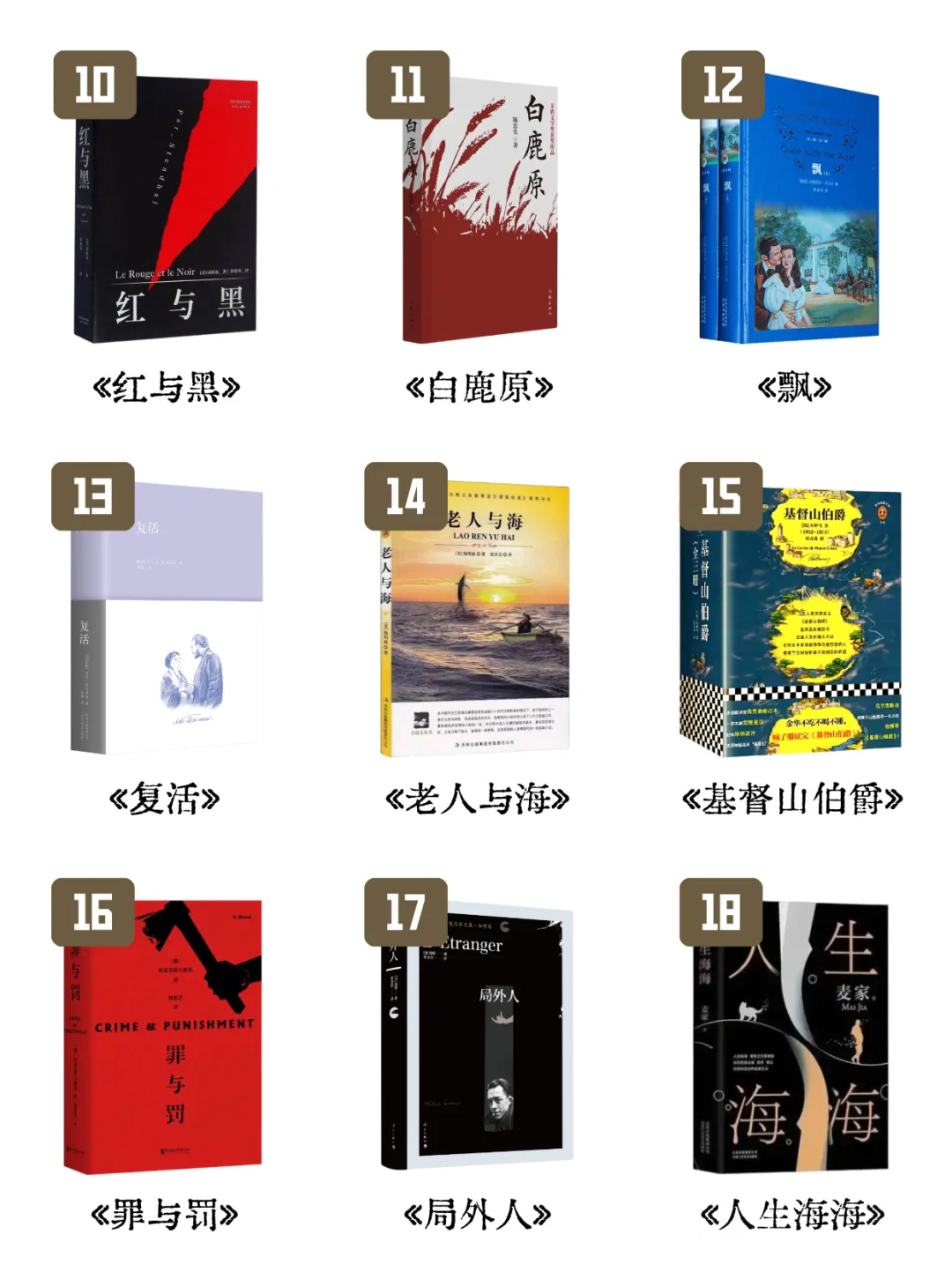 必读书目|36本国内外经典文学著作！