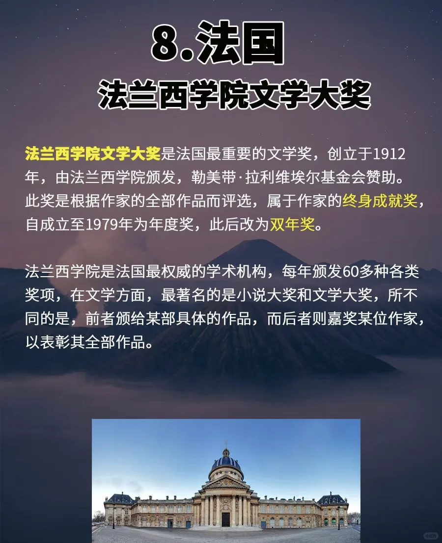 今日推荐: 世界十大文学奖📕