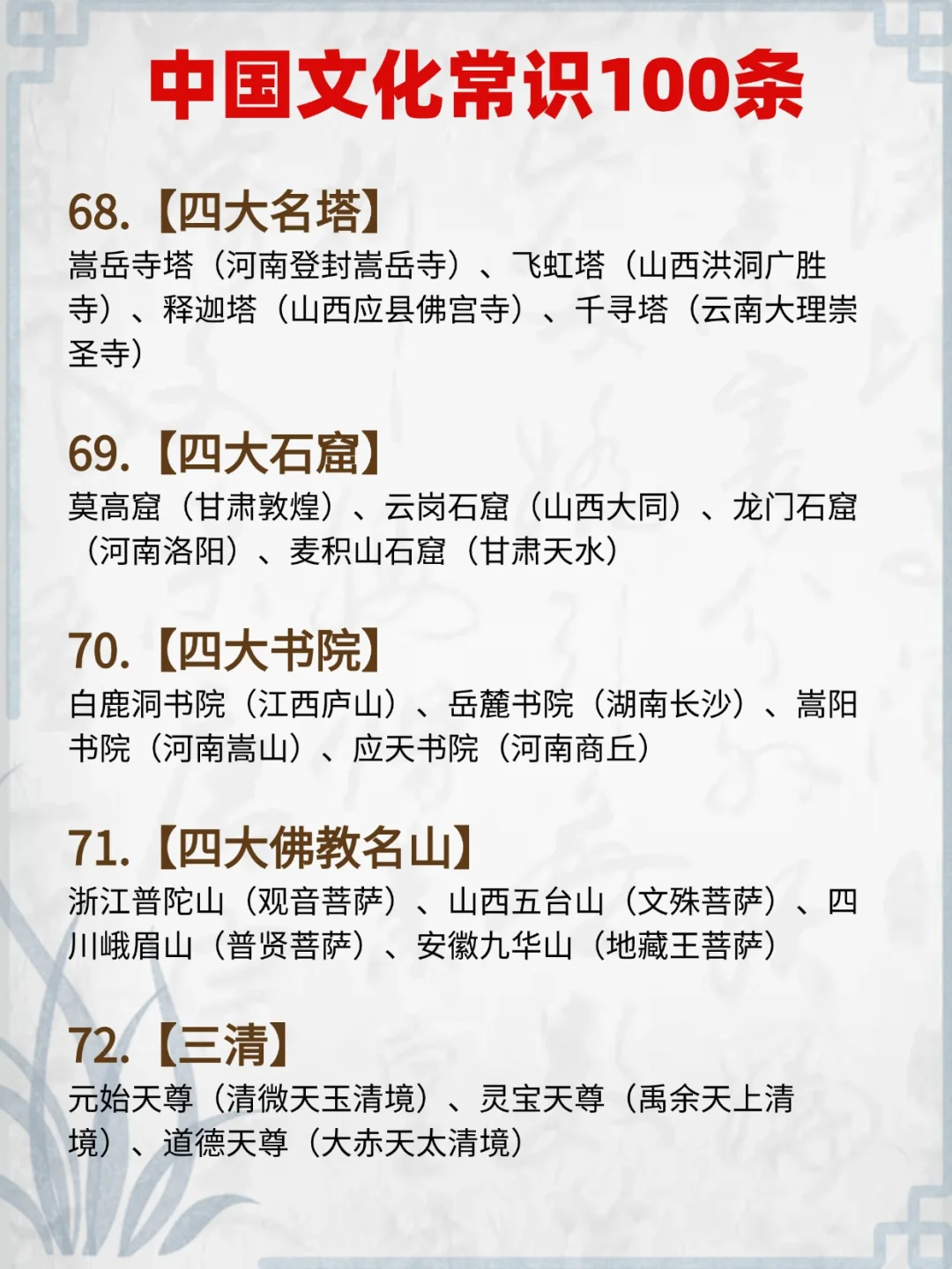 小学生必须掌握的100个文学常识❗一日一学