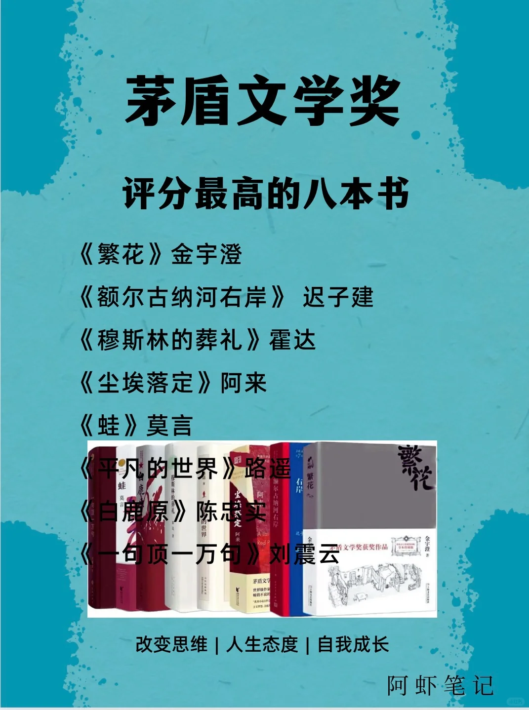 🔥📚🦞茅盾文学奖评分最高的八本书！🔥📚